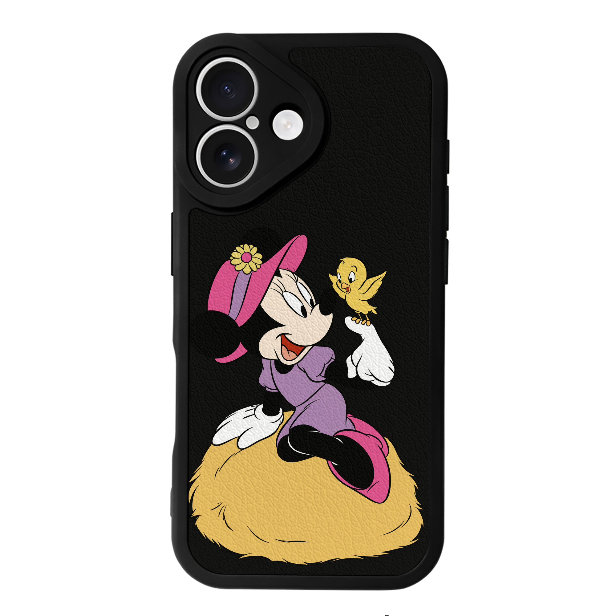 （画像用） ミッキーマウス Mickey Mouse 【iPhone 16シリーズ対応】シリコンスマホケース（レザー調） 材質：シリコン